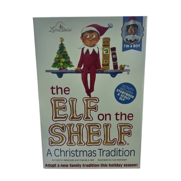 The Elf On The Shelf Brown Boy A Christmas Tradition Doll Book Hispanic Blaxican - Picture 3 of 4